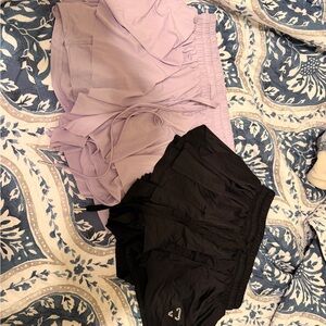 Lavender and Black Athletic Shorts